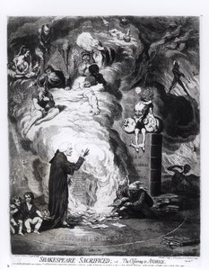 Shakespeare Sacrificed, czyli Ofiara dla skąpstwa, opublikowana w 1789 r.